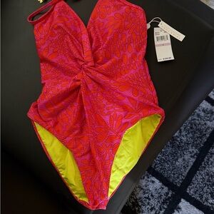 Women  Swimwear in Vibrant Pink and Yellow